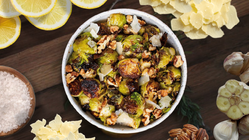 Tangy & Garlicky Brussel Sprouts