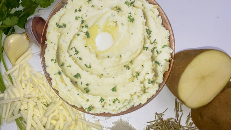 Garlic Herb & Cheese Mashed Potatoes