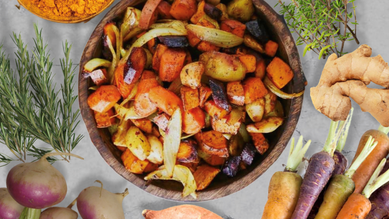 Sous Vide Balsamic & Spiced Root Veggies