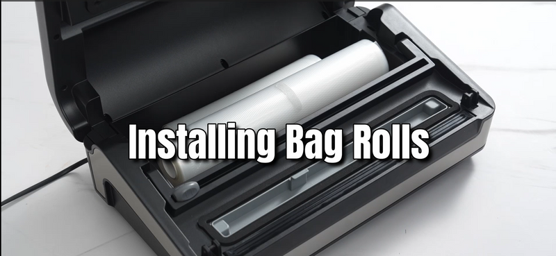 How to install rolls into the V23 vacuum sealer