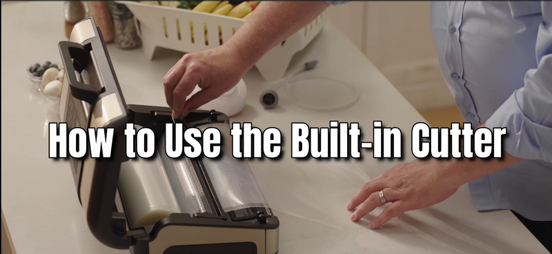 How to use the built-in cutter in the V23 vacuum sealer