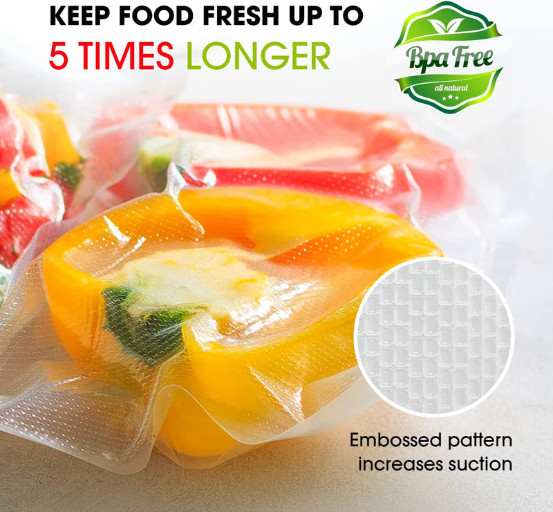 Vacuum Seal Bags - 100 count of 6x10" and 8x12" each