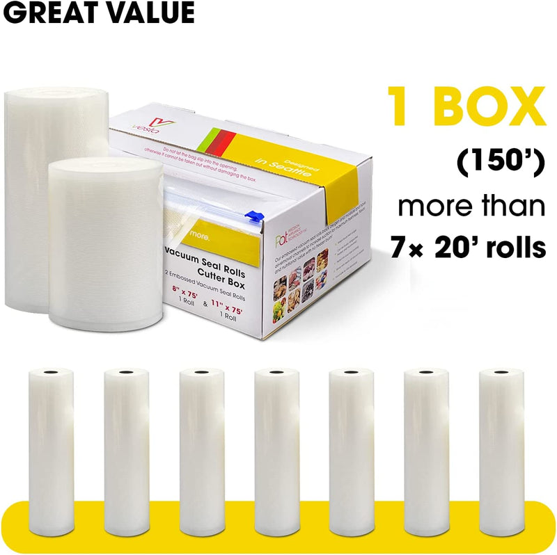 Vacuum Seal Rolls with Cutter Box