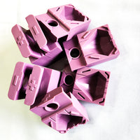 A picture of the pink silicone ice molds for the diamond shape.