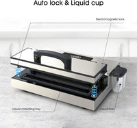 A picture showing the primary features of the Vac 'n Seal pro series vacuum sealers.