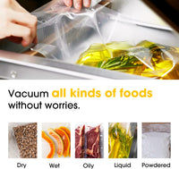 A picture describing the types of vacuum sealing available with chamber vacuum sealers.