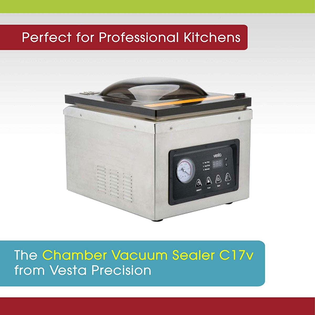 An infographic stating the C17v is perfect for professional kitchens. 