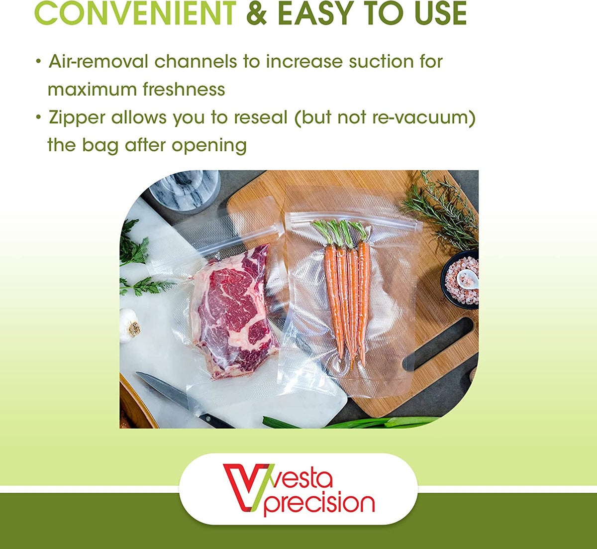 Zipper Vacuum Bag Combination Pack – Vesta Precision