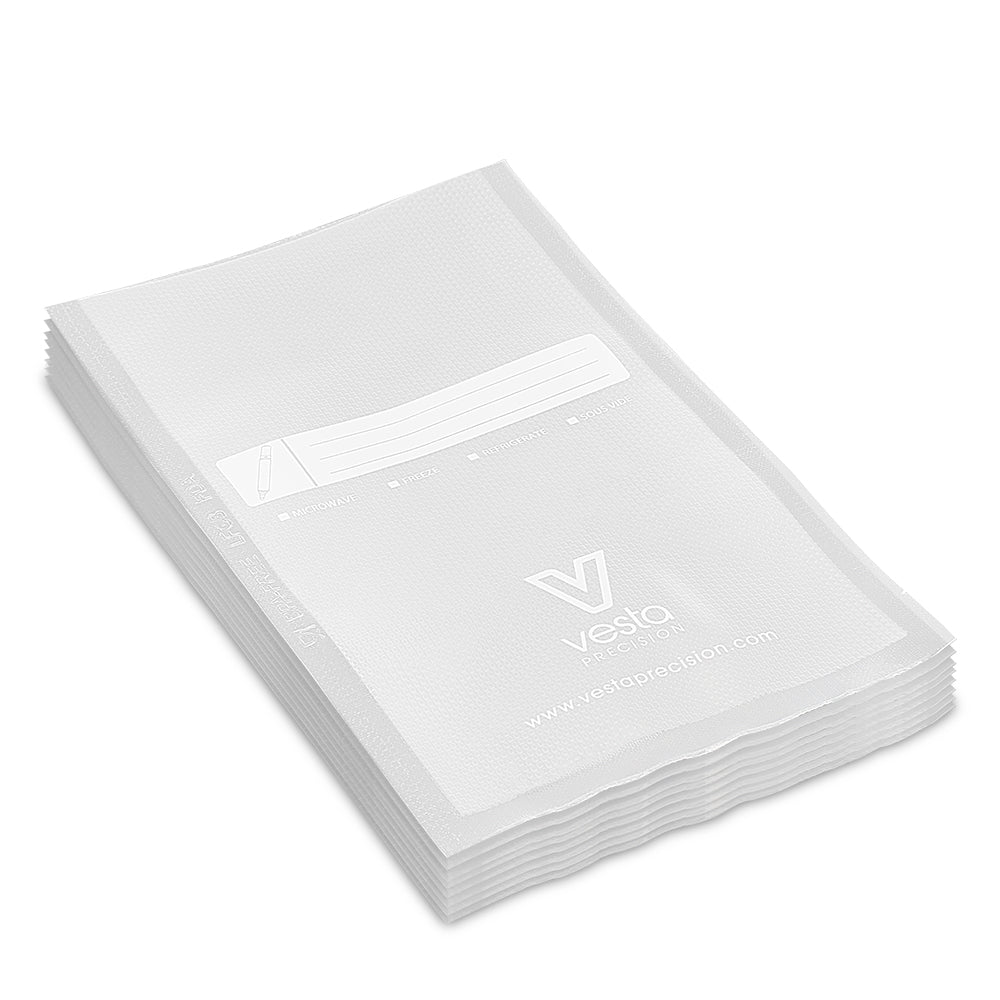 Vesta Precision Vacuum Sealer Bags | 8x12 inch 100 Count | Quart | Clear and Embossed | Great for Food Storage and Sous Vide