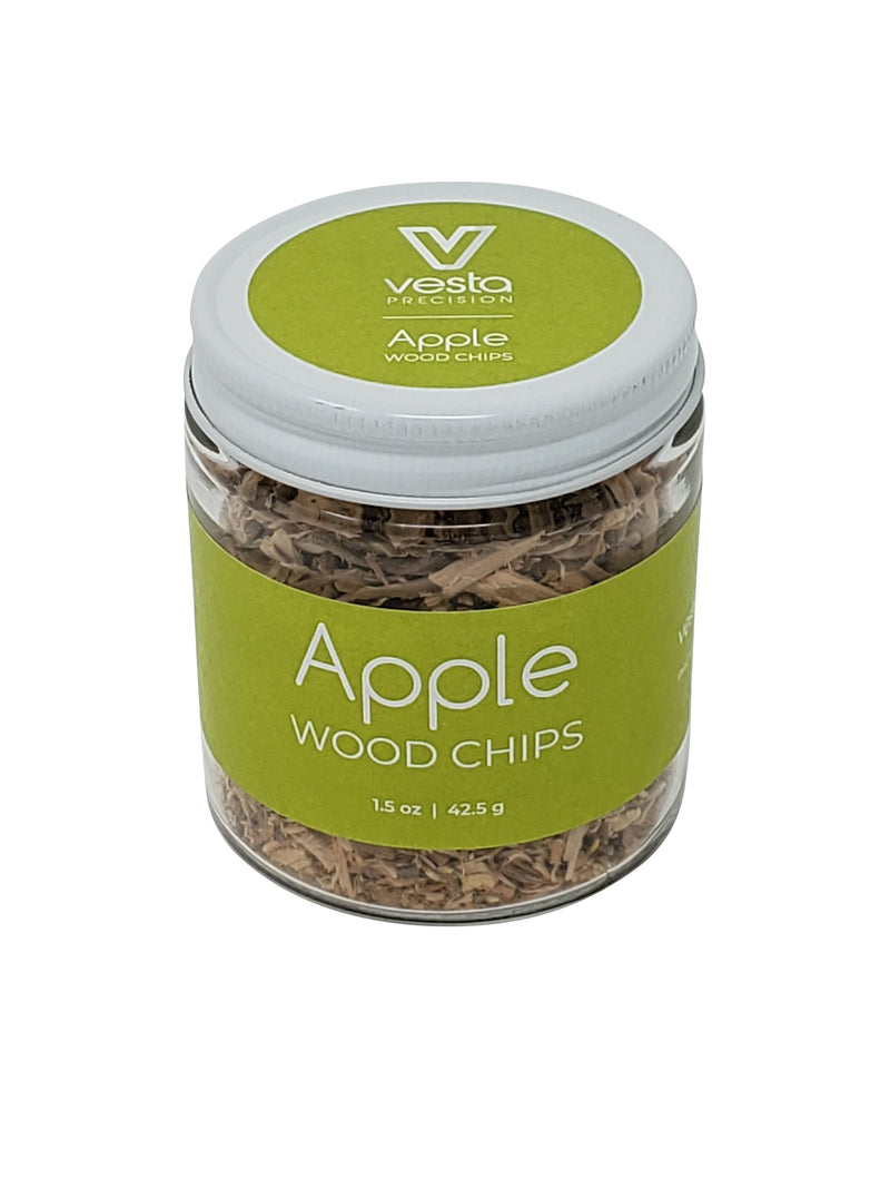 A picture of the jar of Apple wood chips.