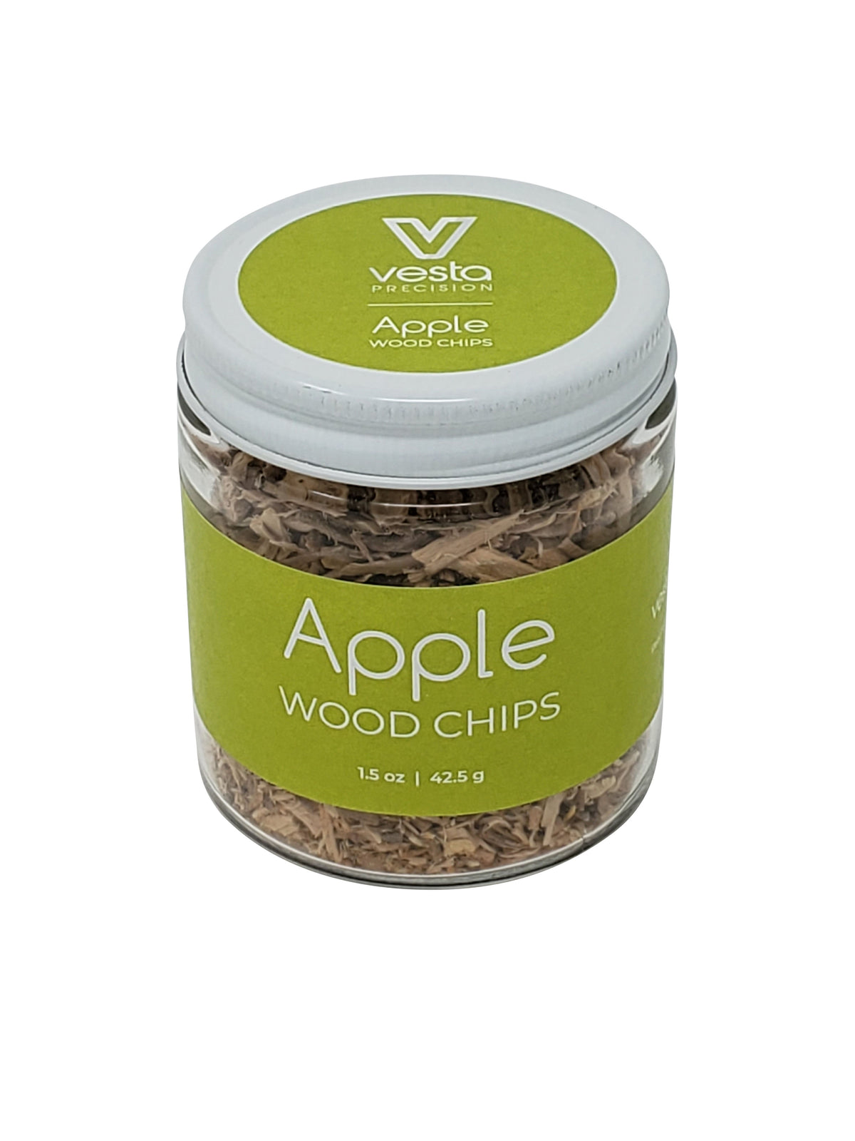 A picture of the jar of Apple wood chips.