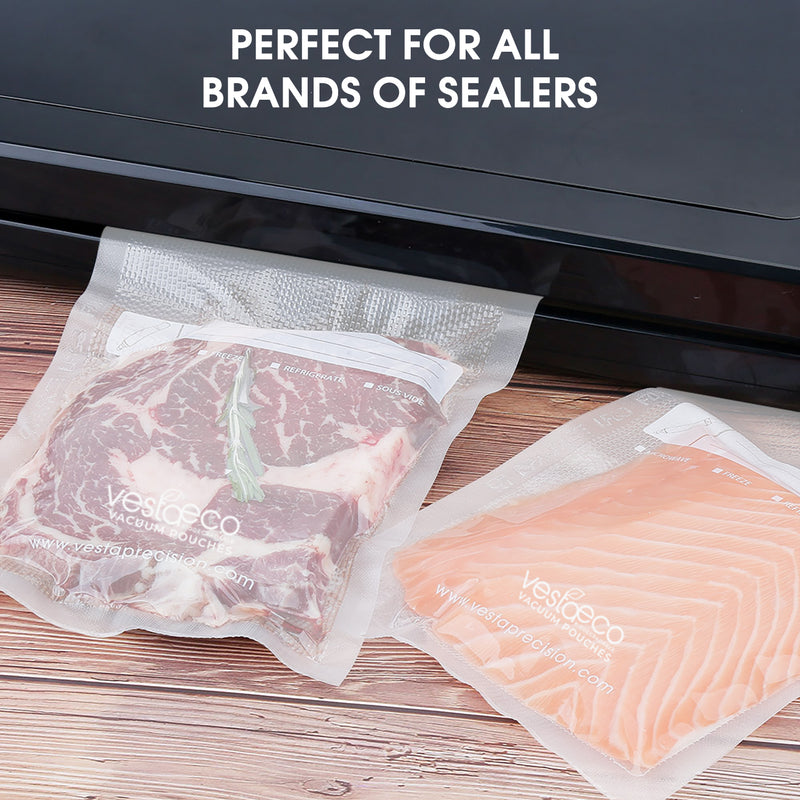 VestaEco Compostable Vacuum Seal Rolls - Embossed