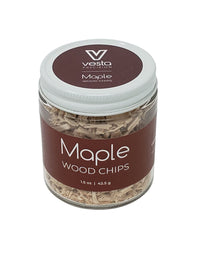 A picture of the jar of Maple wood chips.