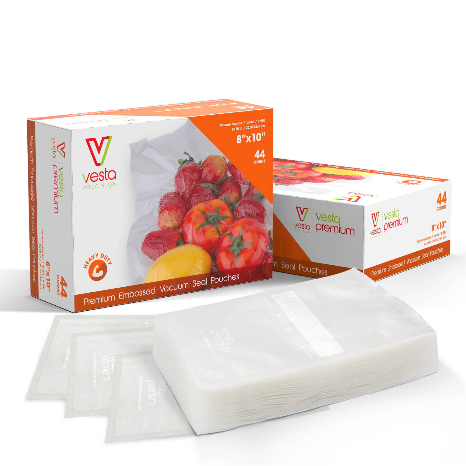 500 Quart Vacuum Sealer Bags 8x12 6x10 Embossed Food Saver Storage Package  4 Mil