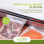 VestaEco Compostable Vacuum Seal Pouches - Embossed