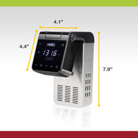 An infographic showing the SV81 Imersa Elite dimensions - 7.9 inches tall by 4.1 inches wide.