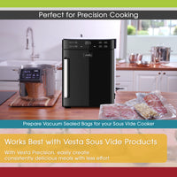 An infographic describing how vacuum sealed foods can be used in sous vide cooking. 